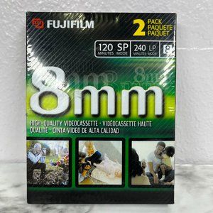 Fujifilm 8mm 120 min Blank Video High Quality Cassette Sealed P6-120 2 pack